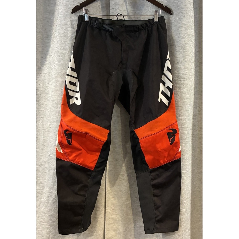 Thor 2901-9330 Sector Motocross Pants Charcoal Red Orange Size 30